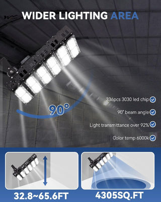 300W Equivalent 39000LM Super Bright LED Arena Lights Corded Electric IP66 Waterproof