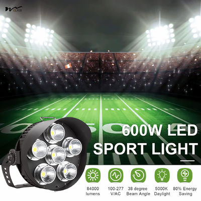 LED Stadium Waterproof Light 600W 84000 Lumen IP65 Modern Style for Outdoor Flood Lighting