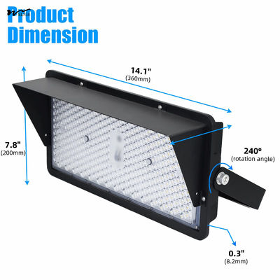 300W Waterproof LED Stadium Flood Lights Outdoor 39000LM 4000K Heavy-Duty Spotlight