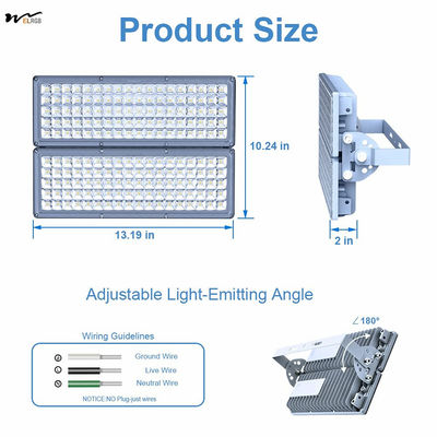 Outdoor Stadium Lighting LED Flood Lamp 200w White Light Waterproof Adjustable Angle