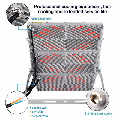 LED Flood Light for Outdoor Fields 100W 200W 300W 44000LM 6500K IP67 Waterproof Cool White
