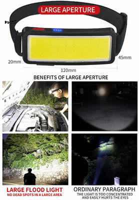 USB Rechargeable COB Headlamp with 50000 Hours Working Time Lightweight and Bright