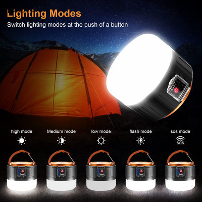 Waterproof USB Rechargeable Solar Camping Light with Remote Control 3- 1000LM 5 Modes