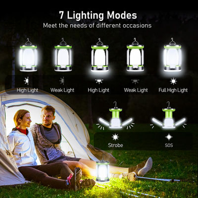 Camping Lantern Rechargeable 7 Light Modes 60 LED Ultra Bright Tent Light Waterproof Light