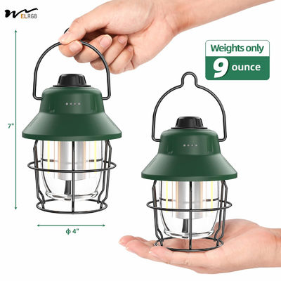 Mini Retro Camping Lights 1000LM Rechargeable LED Camping Lantern Waterproof 3 Light Modes