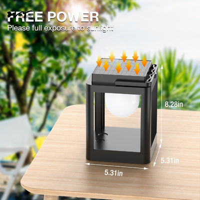 Solar Table Lamp 10 RGB Color Changing Lights Portable Rechargeable Solar Lantern Waterproof 2-