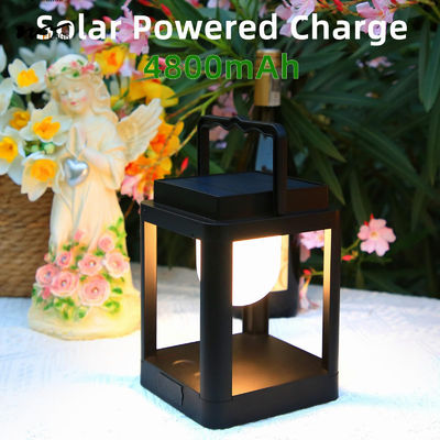 Solar Table Lamp 10 RGB Color Changing Lights Portable Rechargeable Solar Lantern Waterproof 2-