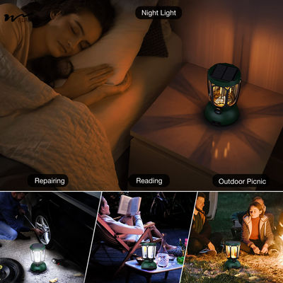 Waterproof 650LM Hand Crank Solar Battery Powered Rechargeable LED Camping Lantern