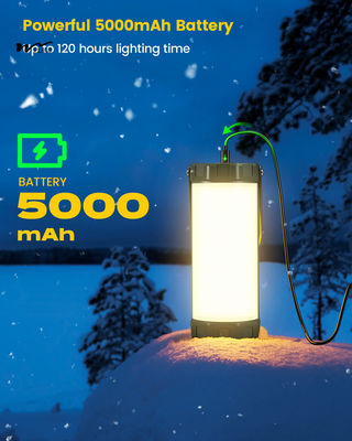 106LED Camping Lantern 5 Brightness Levels Up to 1200LM 3 Modes SOS 80hrs Working Time IP68 Waterproof Emergency Light