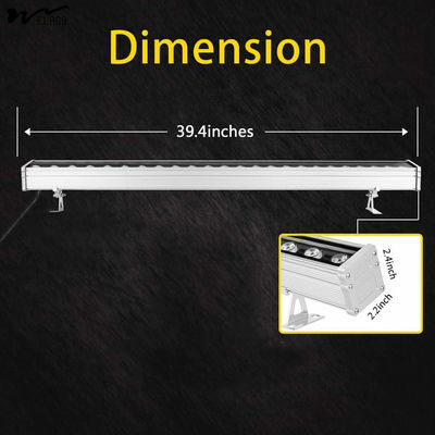 24W Linear Bar Light Dimmable 24V DC Outdoor Wall Washer IP65 Waterproof 2 Warm White