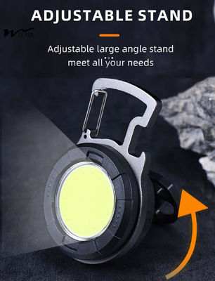COB Mini Keychain Flashlight Rechargeable LED Torch Pocket Light 4 Modes for Outdoor