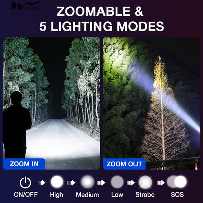 Tactical Flashlights 4 Pack High Lumens 5 Modes Waterproof Portable Pocket Flash Light