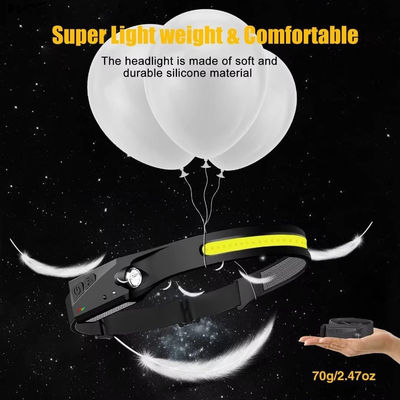 Rechargeable 2PCS 230 degrees Wide Beam Head Light Flashlight for Camping Gear Adults