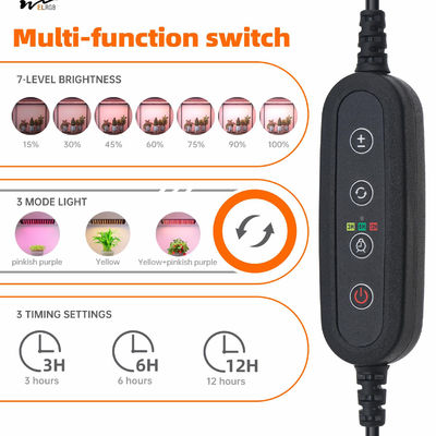 Indoor Plants 45W LED Grow Light Panel with Timer and Dimmable 3 Modes Full Spectrum