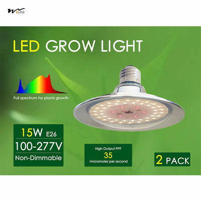 15Watts Full Spectrum Aluminum LED Plant Growth Light Bulb for Indoor Plants High PPF