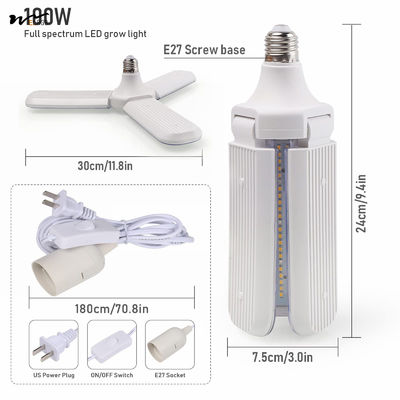 Indoor Plants 150W Sunlike Full Spectrum LED Grow Light Bulb Foldable Plant Growth Lamp