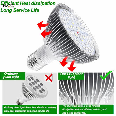 Indoor Plant Veg Flower Garden Greenhouse Succulent 50W Led Plant Lamp Full Spectrum with UV and IR