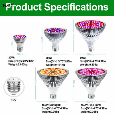 Indoor Plant Veg Flower Garden Greenhouse Succulent 50W Led Plant Lamp Full Spectrum with UV and IR