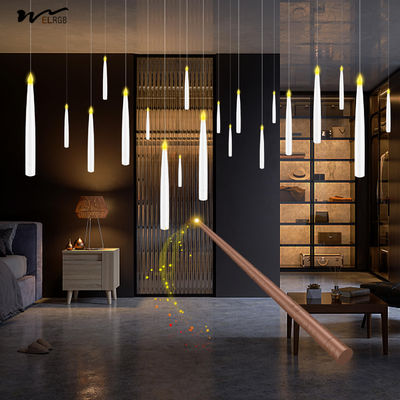 Home Christmas Decor 20 Pcs LED Floating Candles with Wand Flameless Flickering Warm Light