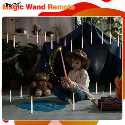 Home Christmas Decor 20 Pcs LED Floating Candles with Wand Flameless Flickering Warm Light