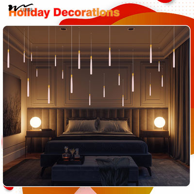Home Christmas Decor 20 Pcs LED Floating Candles with Wand Flameless Flickering Warm Light