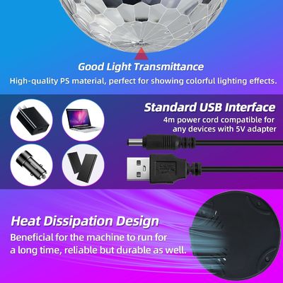 50000 Hours Lifespan Mini Disco Ball Light for Residential Party Strobe Magic Lights