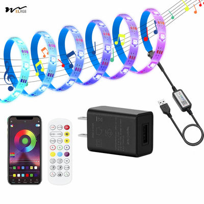 3- 5V USB LED Strip Light 4Pcs x 1.64ft/0.5m with Bluetooth Control and Music Sync