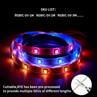 3- 5V USB LED Strip Light 4Pcs x 1.64ft/0.5m with Bluetooth Control and Music Sync