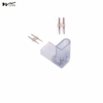 Modern Style 2 Pin L Shaped LED Neon Light PVC Splice Connector for AC 110V Input Voltage