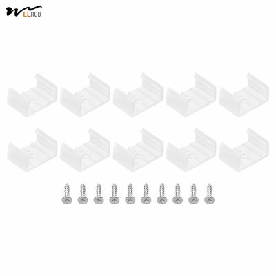 LED Strip Light Clips 40 Pack Mounting Bracket Fixing Clips Plastic Clamp Holders with Screws