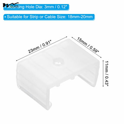 LED Strip Light Clips 40 Pack Mounting Bracket Fixing Clips Plastic Clamp Holders with Screws