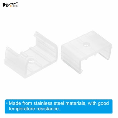 LED Strip Light Clips 40 Pack Mounting Bracket Fixing Clips Plastic Clamp Holders with Screws