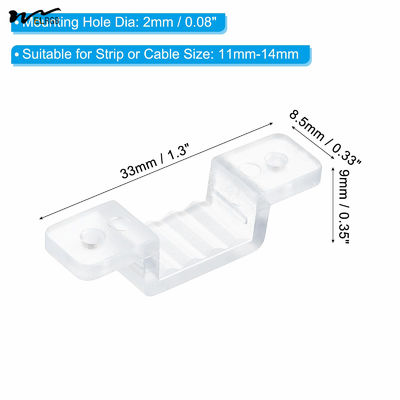 Auto CAD Layout LED Strip Light Clips 50 Pack Mounting Bracket Fixing Clips with Screws
