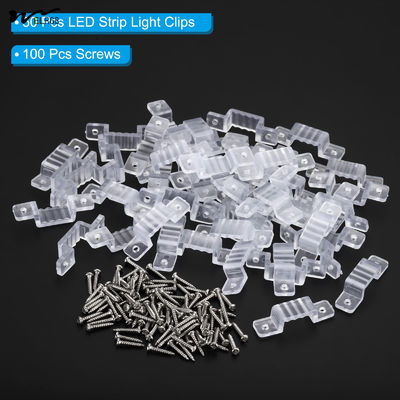 Auto CAD Layout LED Strip Light Clips 50 Pack Mounting Bracket Fixing Clips with Screws