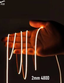 2mm Ultra Narrow Tri-Color COB LED Strip 5V 12V Connectivity Super Bright White Flexible PCB for Atmosphere Smart Strip Lighting