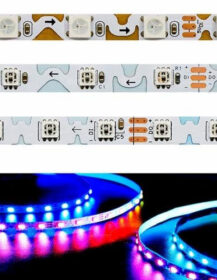 6mm PCB Narrow Side S-Shaped Dream Color with Flexible Bending 5050/3535 Led Strip SK6812 WS2812 Addressable LED Strip