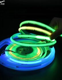 RGBCW IC 24V IP20 Led Strip Cob Lighting Outdoor Flexible LED Strip Decorative Lamp with Voice Control Colorful Lighting