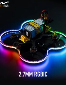 2.7mm Running Horse RGBIC LED Strip Cob Drone Attendant Light Flowing Water Effect Black PVC 5V Cob Machine Circle Light Strings