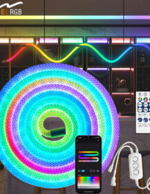 Neon Light 3M 5M, USB RGB Smart IC IP65 Waterproof Outdoor Flexible Rope Rgb Light Strip 50LED/M App Controllable Room Lamp