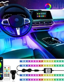 LED Interior Light Strip Intelligent APP Controls Music Synchronization Dashboard Neon Lights for Internal Lighting