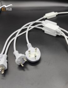 2024 High-Voltage Monochromatic LED Strip Plug 110V-220V High-Power Lamp Fittings IP65 15A-20A Rectifier Lighting Accessories