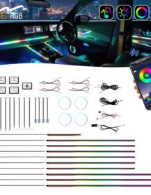 Flexible LED Strip Acrylic Ambient Light Dynamic Flowing Atmosphere Modification for Car Interior Car Light Accessories