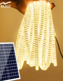 Factory Custom Solar LED Light Strip 2835 LED IP67 Waterproof Outdoor Flexible Light LED Solar Garden Lights