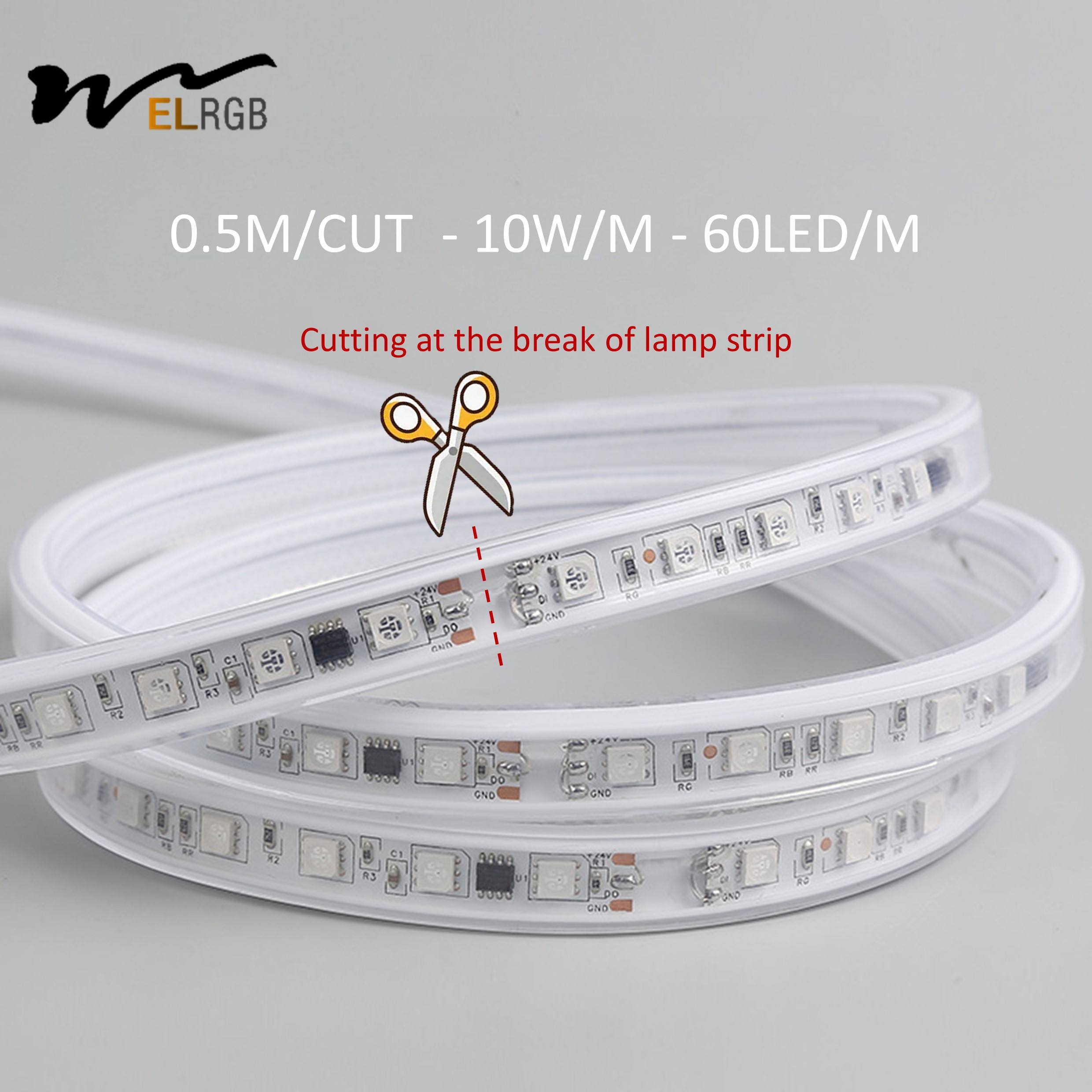 Led Strip 110V-220V Marquee Outdoor Watercolor LED Light Strip Colorful & Flashing Signboard Color-Changing Color Light Strip - Image 3