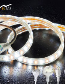 For UL UK PSE VDE Certified Smart LED Strip 110V-220V Dual Color Outdoor Waterproof Landscape Light Strip with PVC Body