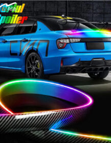 Car Trunk Rear Spoiler Roof Lip Kit 52 Inch RGB LED External General Car Spoiler Led Strip Light