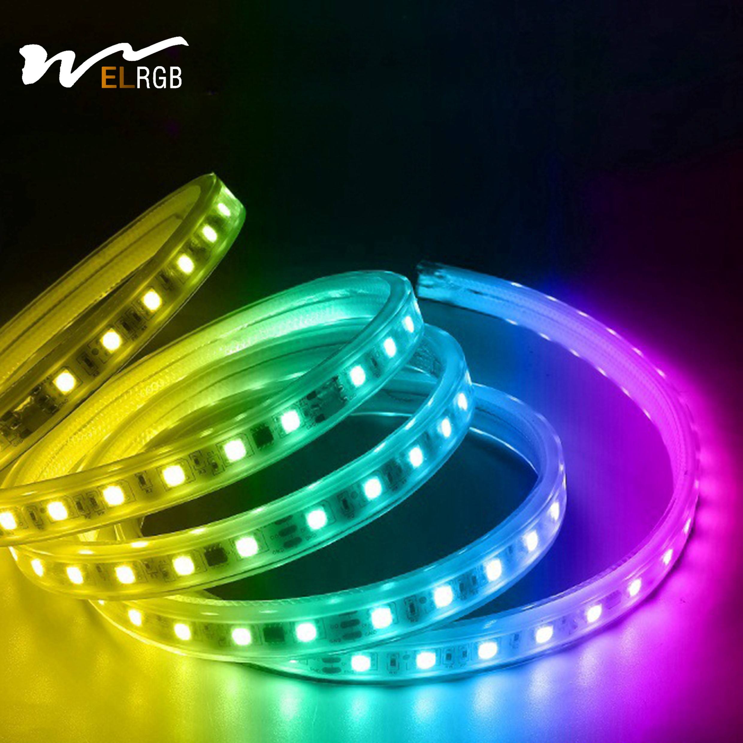 Led Strip 110V-220V Marquee Outdoor Watercolor LED Light Strip Colorful & Flashing Signboard Color-Changing Color Light Strip