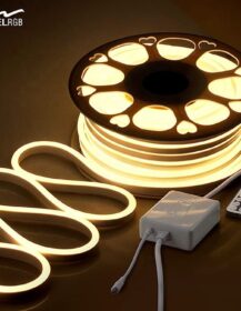 Popular Customizable Indoor & Outdoor LED Strip Lights 110V~220V AC IP67 Waterproof PVC Neon Lamp Body for Parties