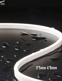 4*8mm Ultra-Narrow Flexible LED Strip Waterproof Silicone Neon Light for Outdoor Landscape Lighting IP65 for Atmosphere Projects