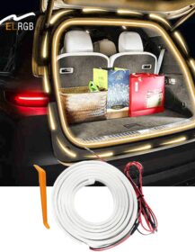 Waterproof Flexible LED Strip Pure White Running Water Tail Box Lamp for Car Trunk Lighting Easy Other Car Light Accessory